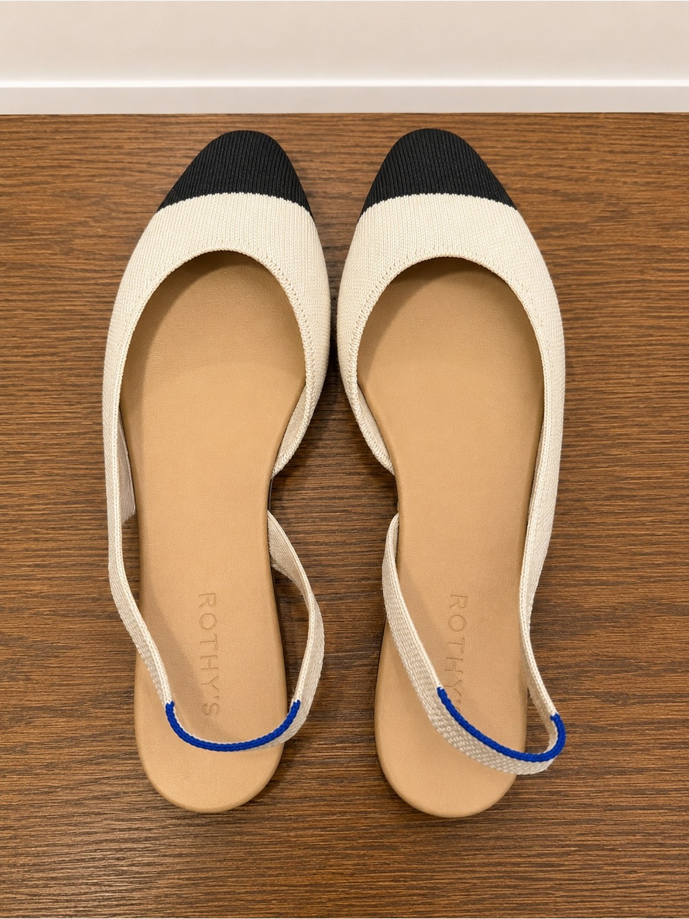 Beige and Black Slingback Ballet Flats ROTHY’S NWOT. - Picture 2 of 2